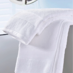 White Dobby Bath Towels