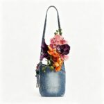 Vintage Washed Denim Crossbody Phone Bag, Western Cowgirl Bridesmaid Gift, Denim Barn Wedding Favor, Small Jean Shoulder Purse, Boho Country Wedding Guest Souvenir, Desigual Style Denim Mini Handbag