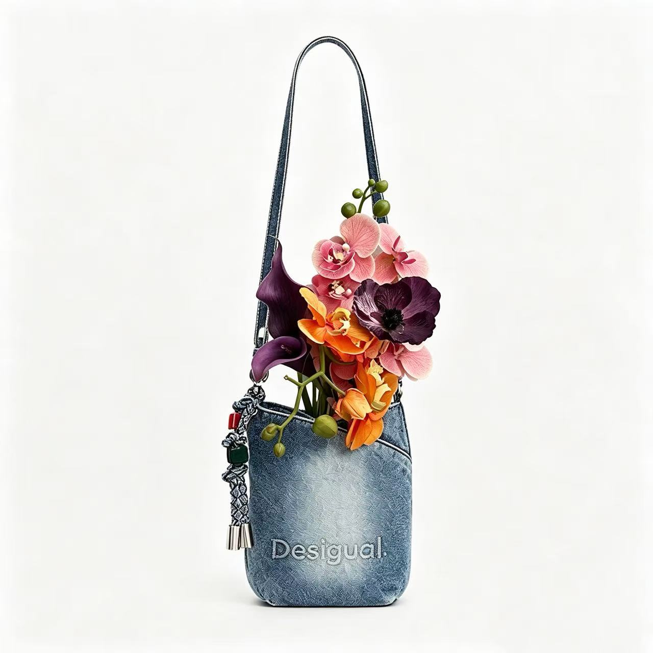 微信图片_20260703115441_421 Vintage Washed Denim Crossbody Phone Bag, Western Cowgirl Bridesmaid Gift, Denim Barn Wedding Favor, Small Jean Shoulder Purse, Boho Country Wedding Guest Souvenir, Desigual Style Denim Mini Handbag - Image 1