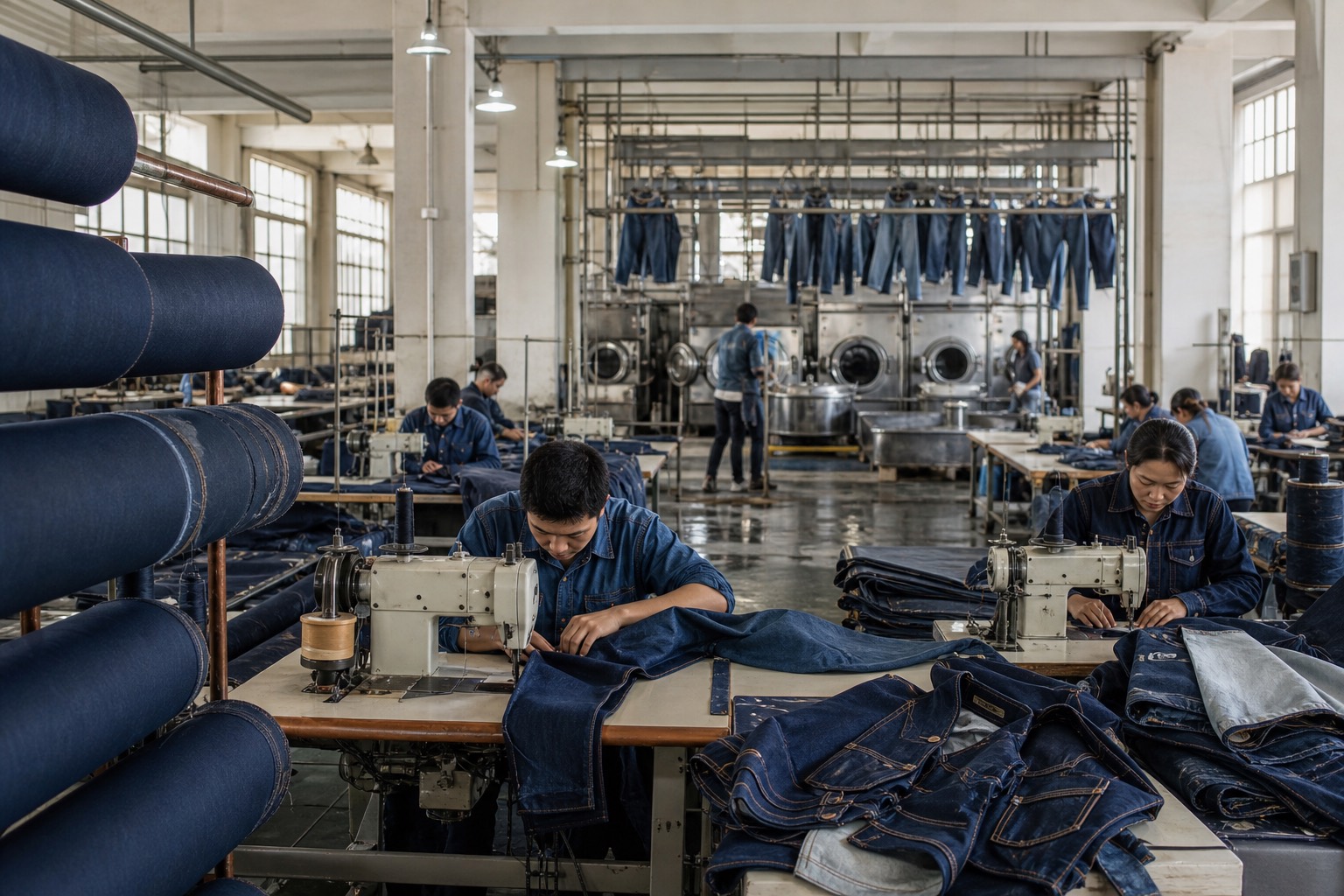 Saelher denim sewing and finishing factory