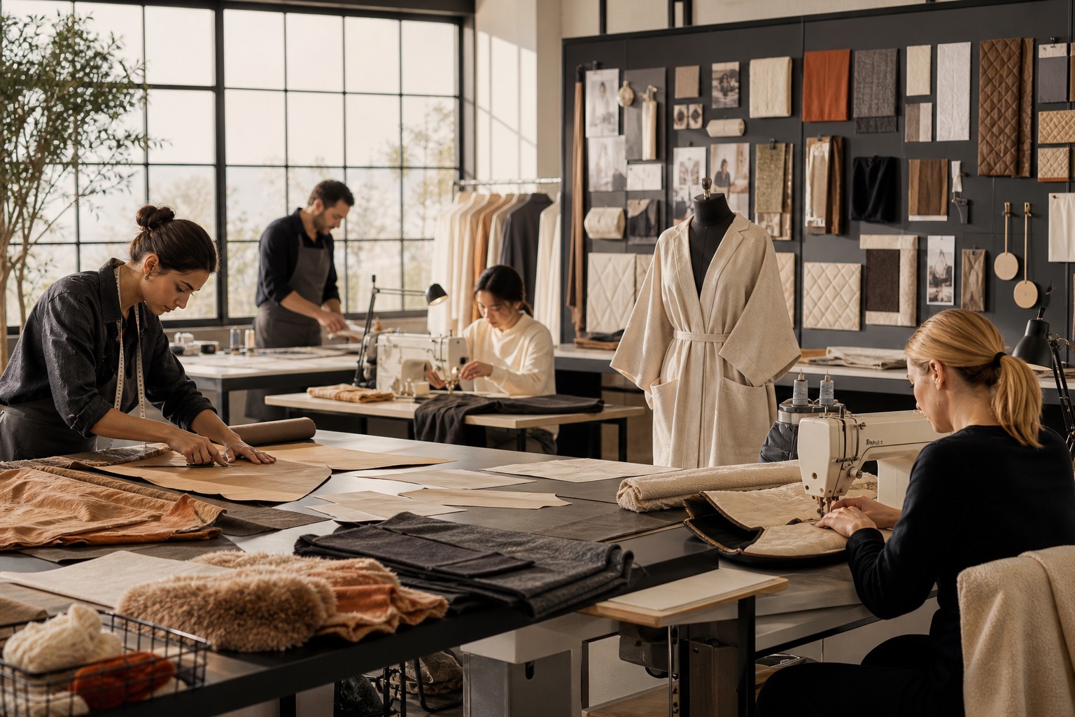 Saelher sample makers reviewing product prototypes