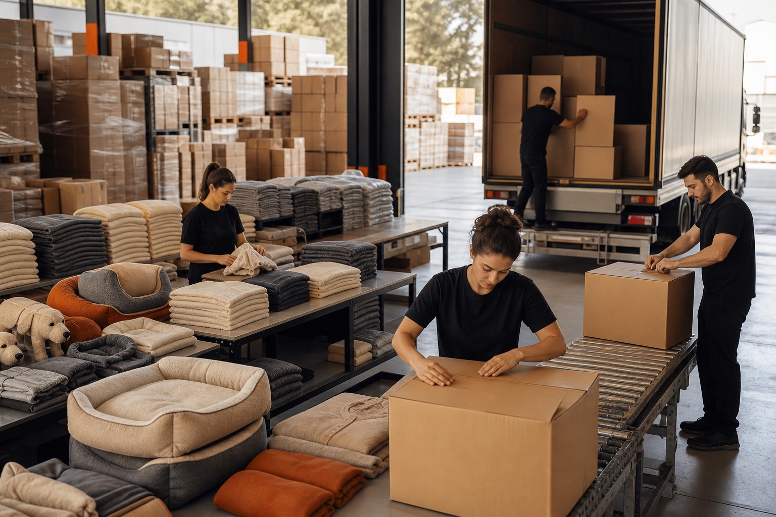 Saelher packing warehousing and international delivery
