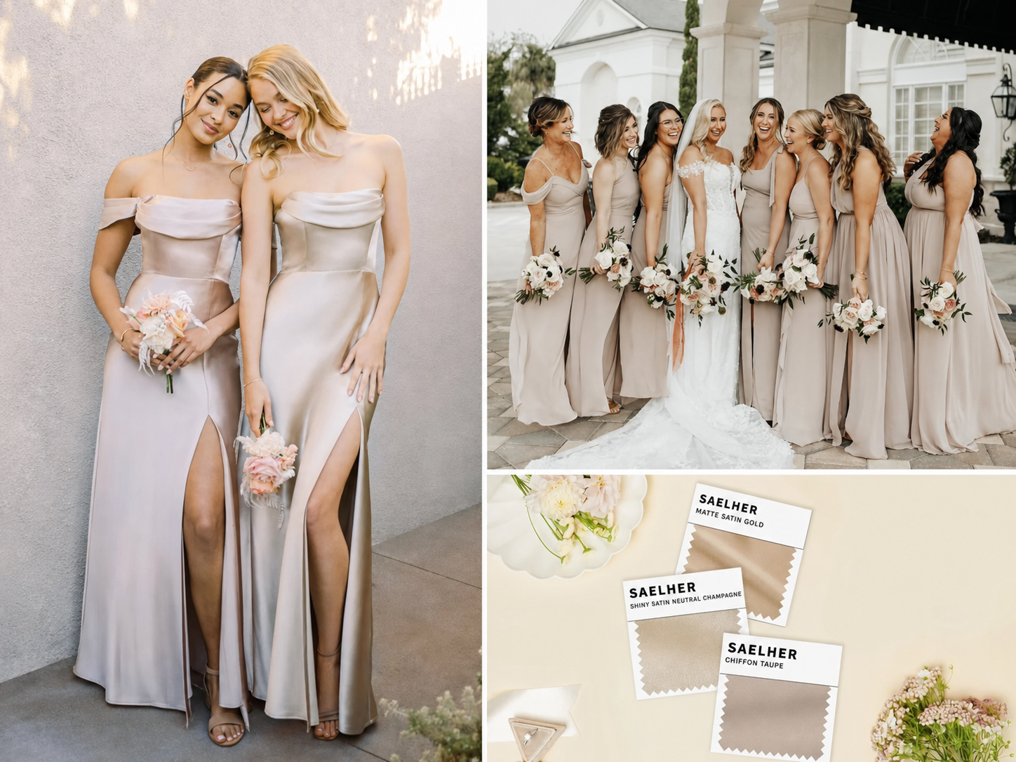 Saelher wedding dresses and branded fabric samples